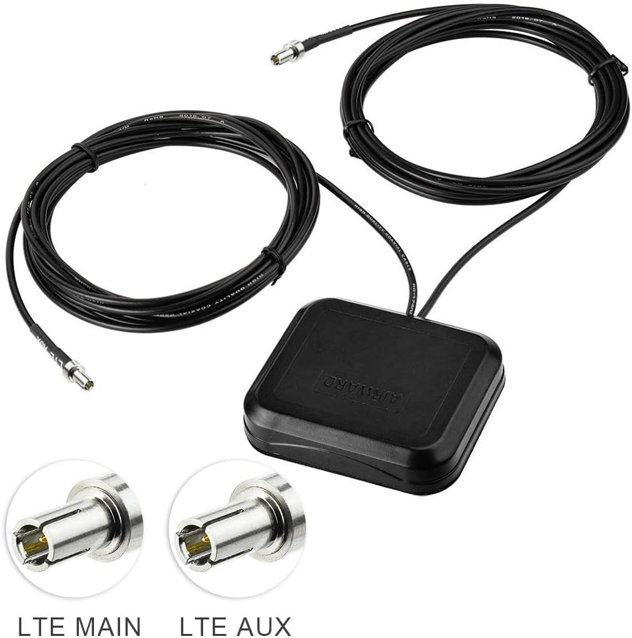 Superbat MIMO Antenna with 2 TS-9 Connectors Adhesive Mount Antenna for Huawei MiFi AT&T Netgear MR1100 Nighthawk M1 / M5 Verizon Jetpack 8800L Mobile Hotspots etc.