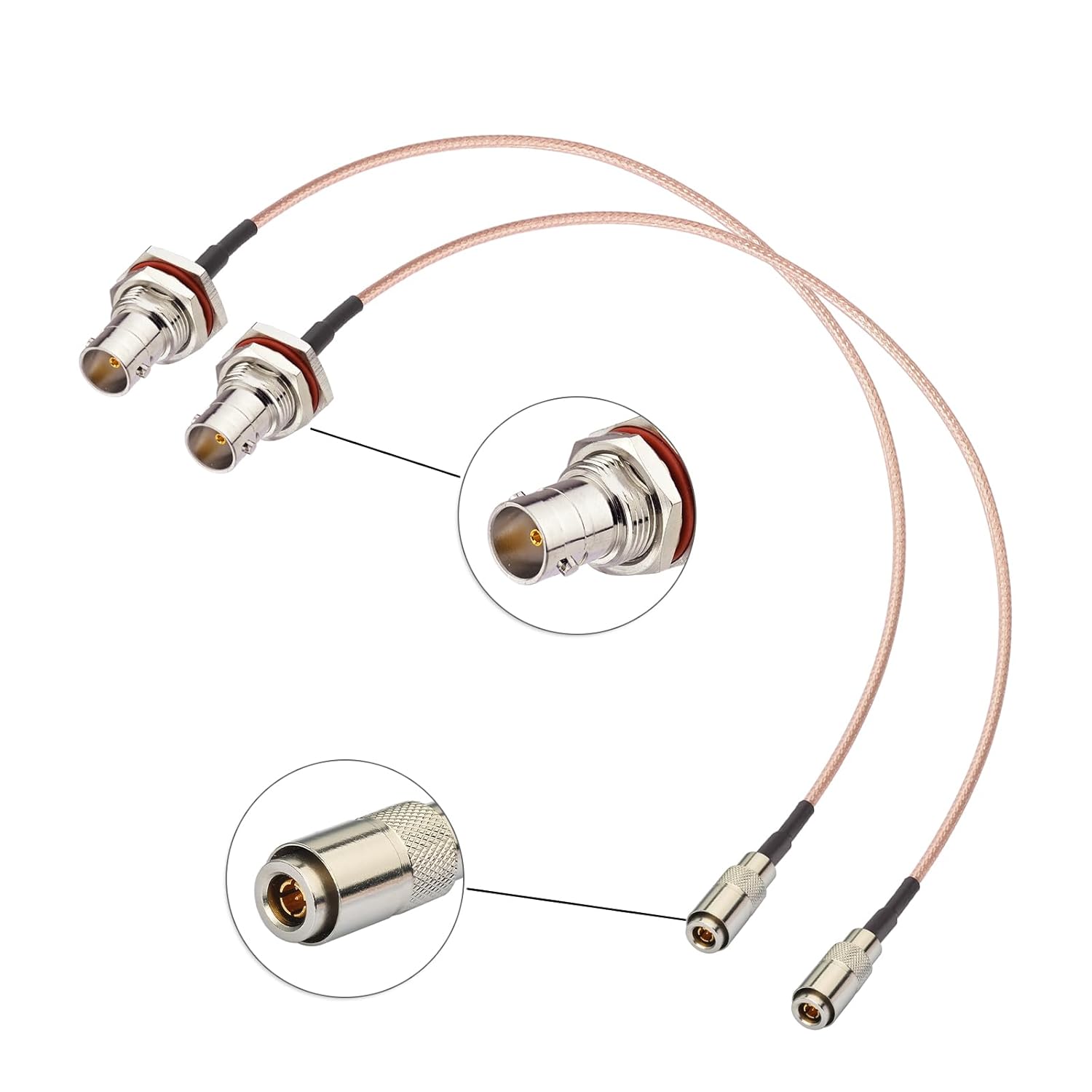 Superbat SDI Cable DIN 1.0/2.3 Male to BNC Female 75 Ohm RG179D Double Shielded Cable 12inch for Blackmagic RED Camera HD/3G-SDI Video 2-Pack