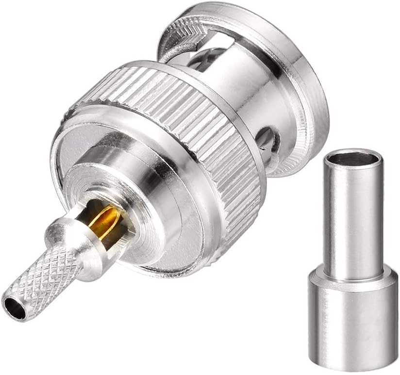 SUPERBAT BNC Crimp Connectors Kit - BNC Male & Female Crimp Solder Attachment Connector Kit for RG174, RG316, RG188, LMR100 Coax Cable (10 Pack)