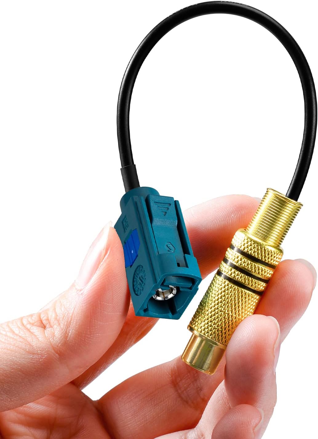 Superbat Fakra to RCA Cable, RCA Female to Blue Fakra Z Female Coax Pigtail 6" for Aftermarket Radio Head Unit Rear View Camera etc.