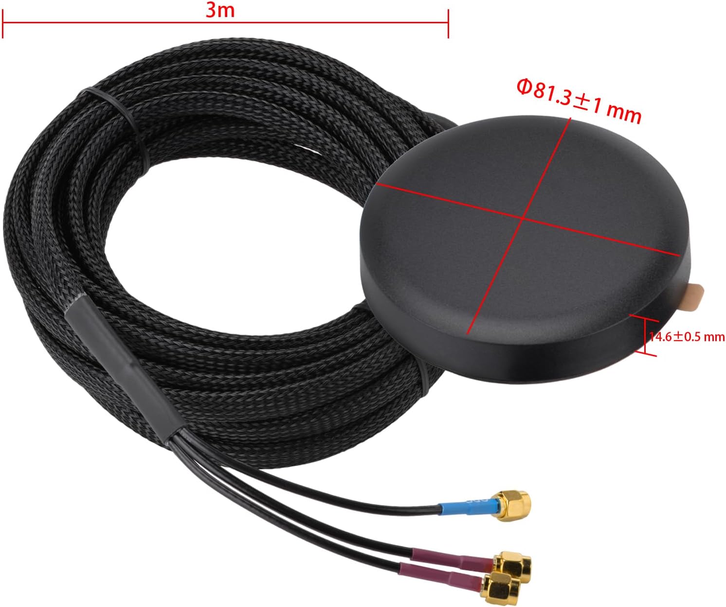 SUPERBAT 4G LTE Cellular GPS Combined Antenna Fixed Bracket Wall Mounting SMA Male MIMO Antenna Compatible with 4G LTE Industrial Gateway Mobile Router Trail Camera Modem Vehicle Real Time Tracking