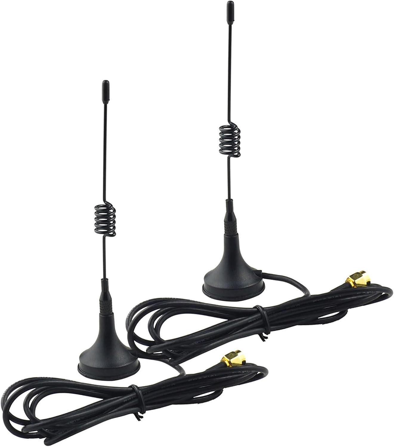 Superbat WiFi Antenna 2.4GHz Antenna Magnetic Base SMA Antenna with 10ft Extension Cable for Desktop PC Bluetooth Motherboard Wireless Network Card Router IP Security Camera Monitor etc. 2pcs