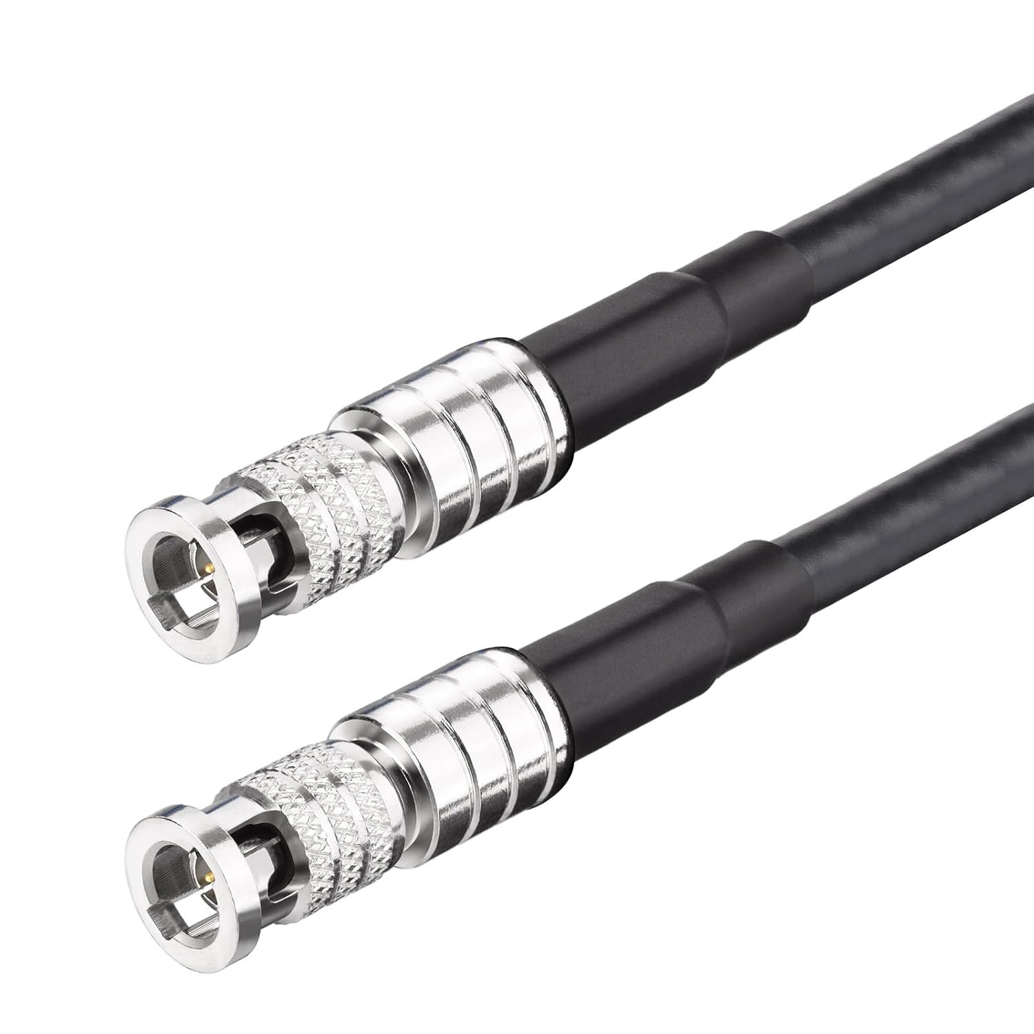 Superbat HDBNC Male to HDBNC Male Cable 75 Ohm Precision Flexible Belden 1855A Cable Broadcast-Grade Supports 3G/6G/12G-SDI, for Camera Router Video Switcher (2-Pack)