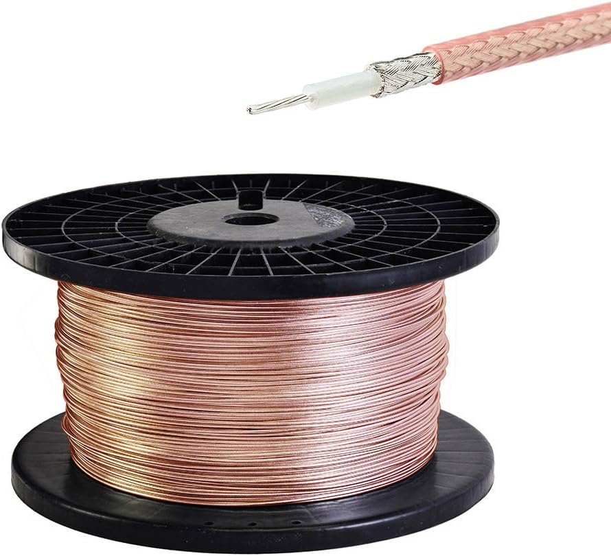 Superbat RG-316 Coax Cable 33ft Thin RF Coaxial Cable Flexible Lightweight Low Loss Coax Wire