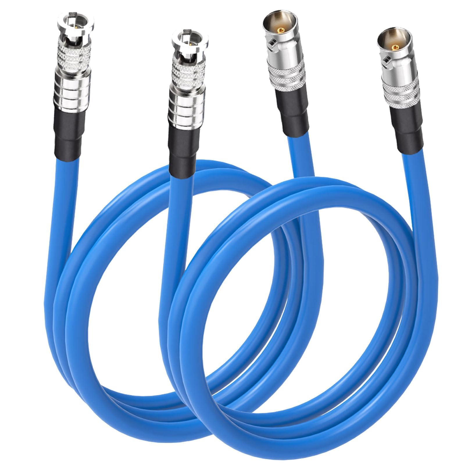 Superbat HD-BNC Male to BNC Female Cable 12inch Belden 1694A 18AWG 3G/6G/HD-SDI Cable 75 Ohm Supports 4K/8K Video for Broadcast & Cameras 2-Pack