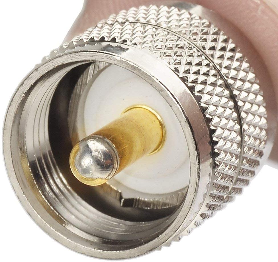 Superbat PL-259 Jumper Cable UHF (Pl259) Male to Male Low Loss Digital RG58 Coax Cable (3 Feet RG58) for HAM & CB Radio,Antenna Analyzer,Dummy Load,SWR Meter 2-Pack