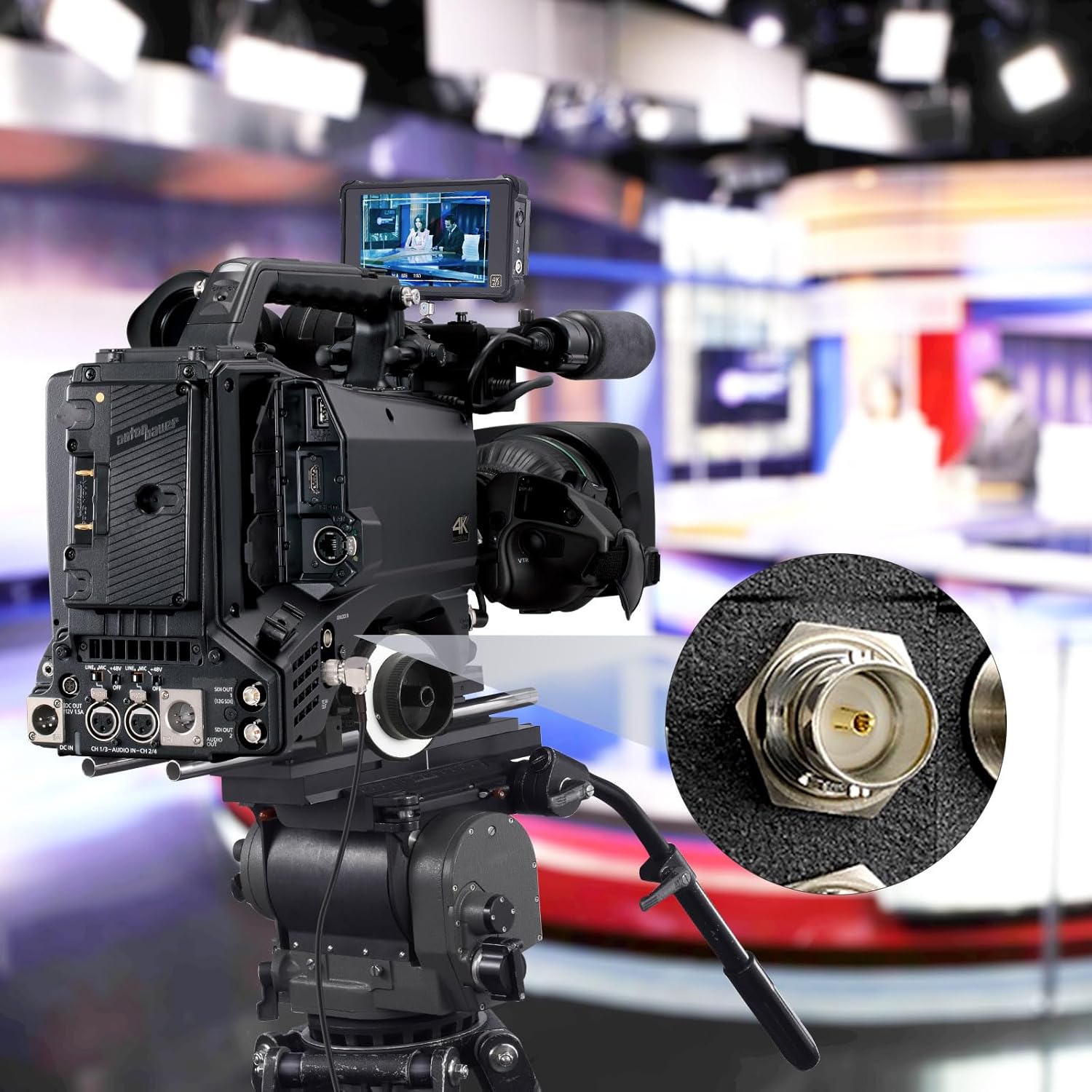 Superbat SDI Cable BNC Cable 75 ohm BNC Male to Male Right Angle Belden 1855A SDI Video Cable 10ft Support HD-SDI/3G-SDI/4K/8K Video for Monitor SDI 4K Video Switch Camera Converter etc.