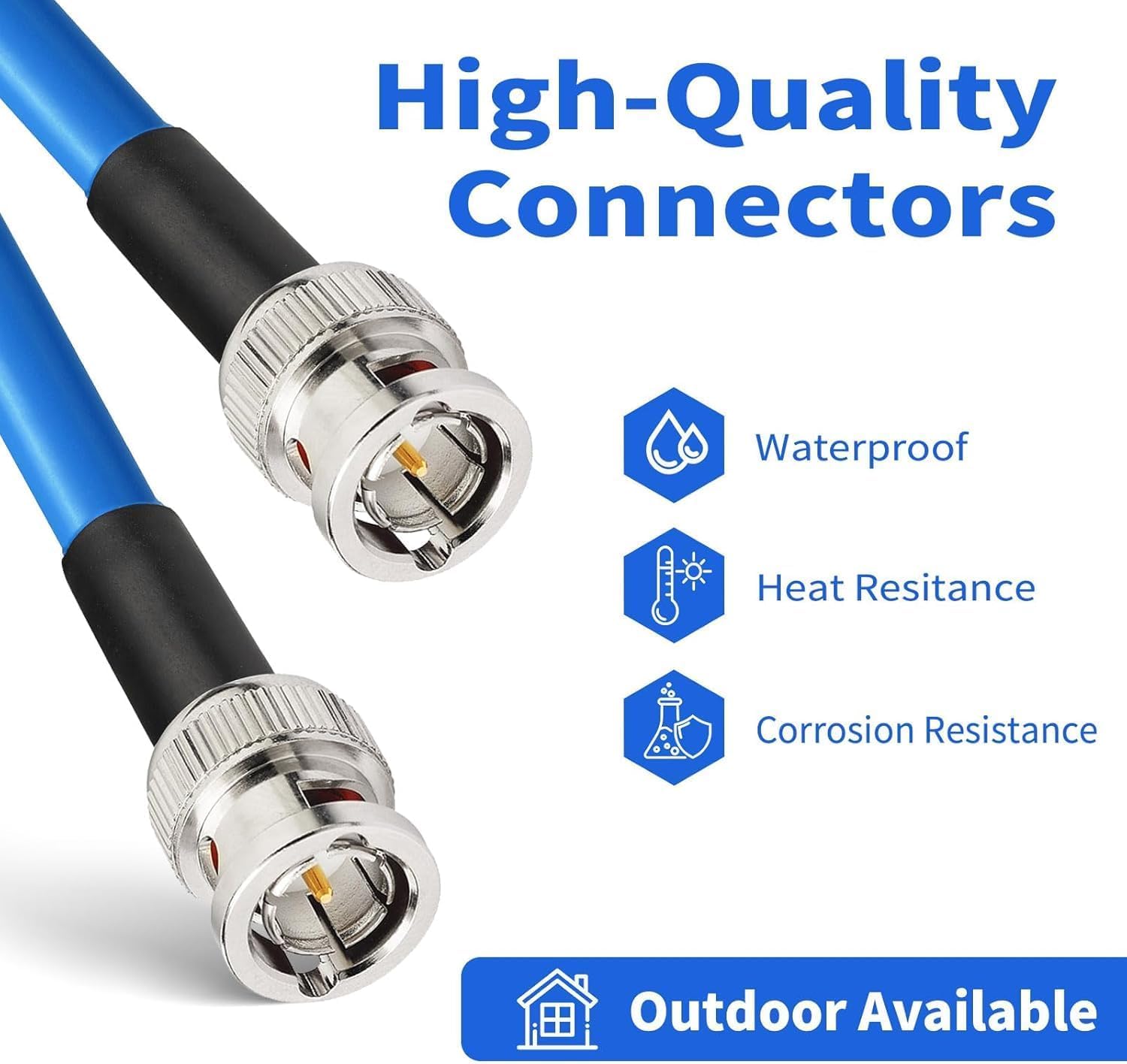 Superbat SDI Cable 50ft BNC Cable 75 Ohm Belden 1694A 3G/6G/12G SDI Camera Wire,Support 3G-SDI/6G-SDI/4K/6K Video Recorder Camera Monitor Converter Audio Broadcast etc.
