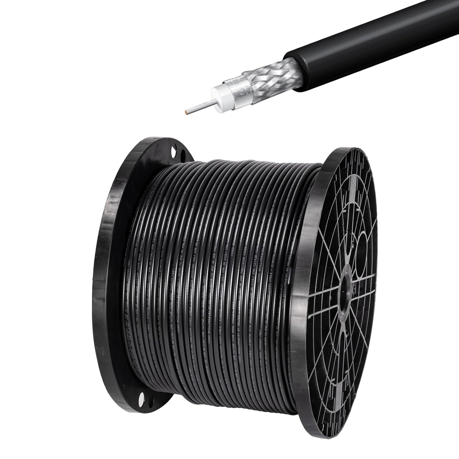 Superbat 12G SDI 4K UHD Cable 50ft,75 Ohm Belden 4694R Bare Wire Precision SDI Video Cable,Support 6G-SDI/12G-SDI 4K/6K/8K Video Surveillance Camera System Signal Transmission