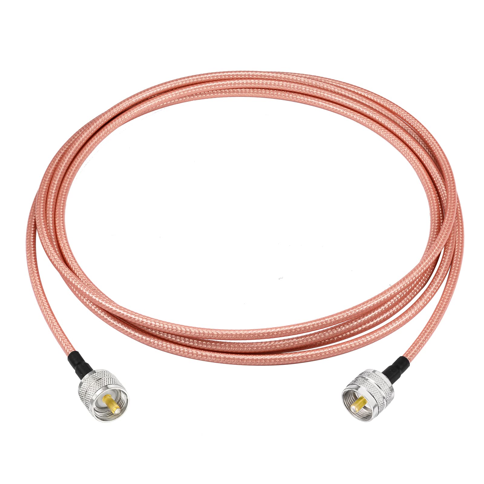 SUPERBAT CB Jumper Cable, UHF Male to Male PL-259 Jumper 12inch High Power Low Loss RG142 Digital Coax Cable for HAM & CB Radio Antenna Analyzer Dummy Load SWR Meter