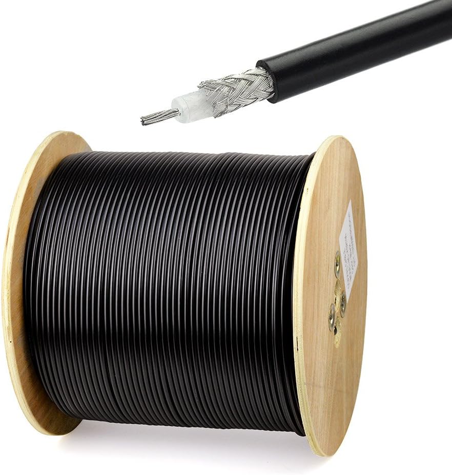 Superbat RG58 Coaxial Cable 100ft, 50 Ohm RG-58 Coax Cable for CB Radio Antenna Extension Cable etc.