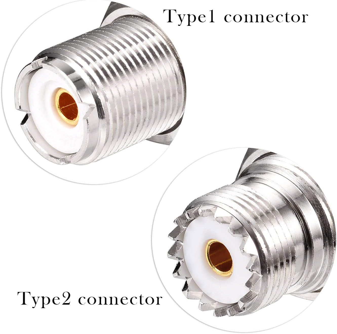 Superbat SO239 Adapter UHF Bulkhead Connector UHF Female to Female Bulkhead Connector, 2pcs