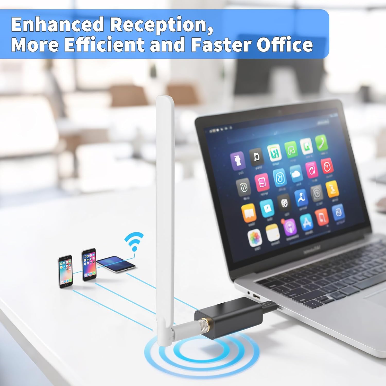 Superbat High Gain 12dBi Dual Band WiFi Antenna 2.4GHz/5GHz 5.8GHz Omnidirectional RP-SMA Antenna White for Router, Wireless Access Point, Security Cameras 2-Pack