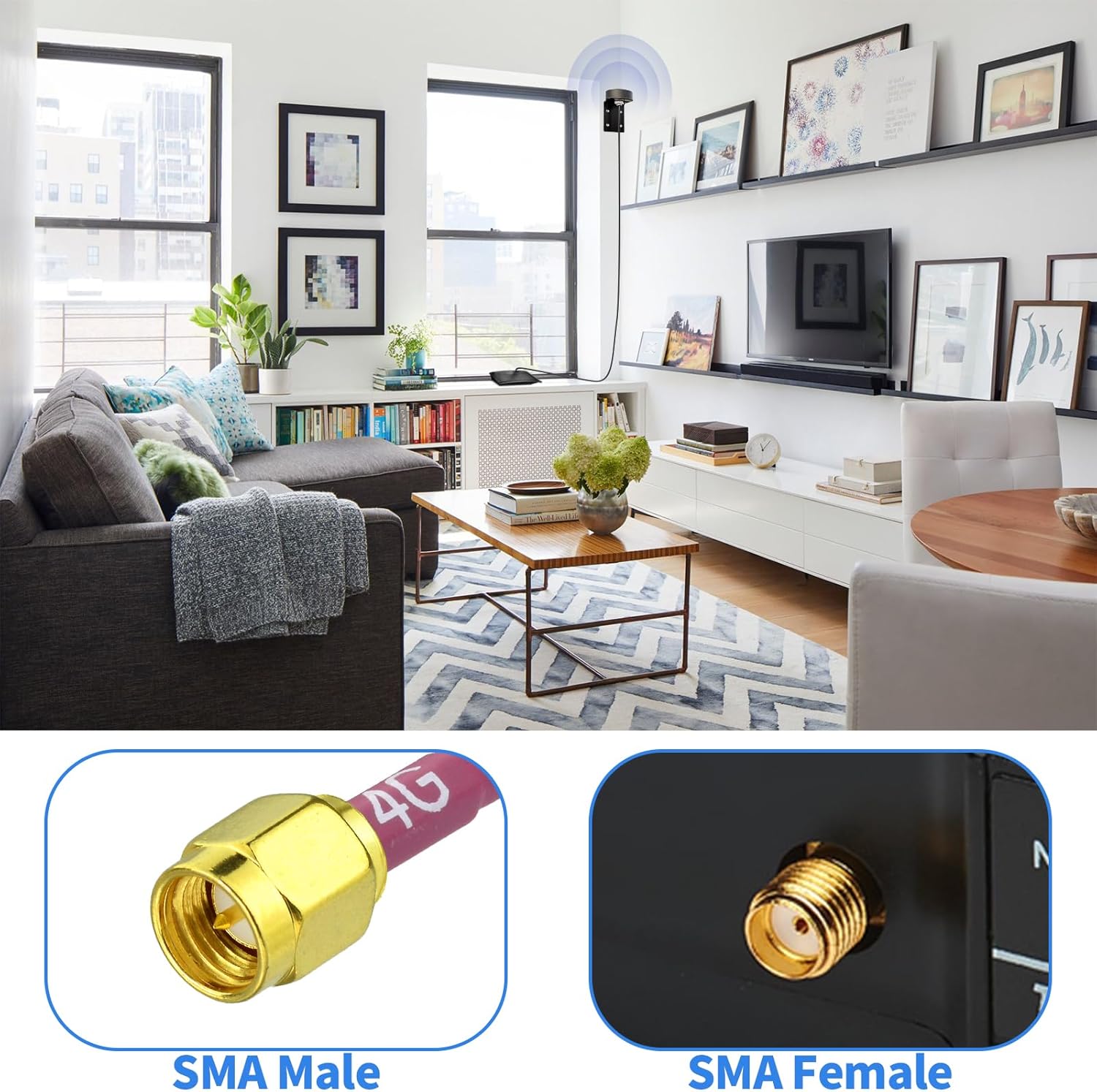 Superbat 4G LTE Antenna Outdoor Wall Mount Waterproof Cellular Trail Camera Antenna for Verizon AT&T T-Mobile Sprint 4G LTE Router Gateway Modem Trail Camera