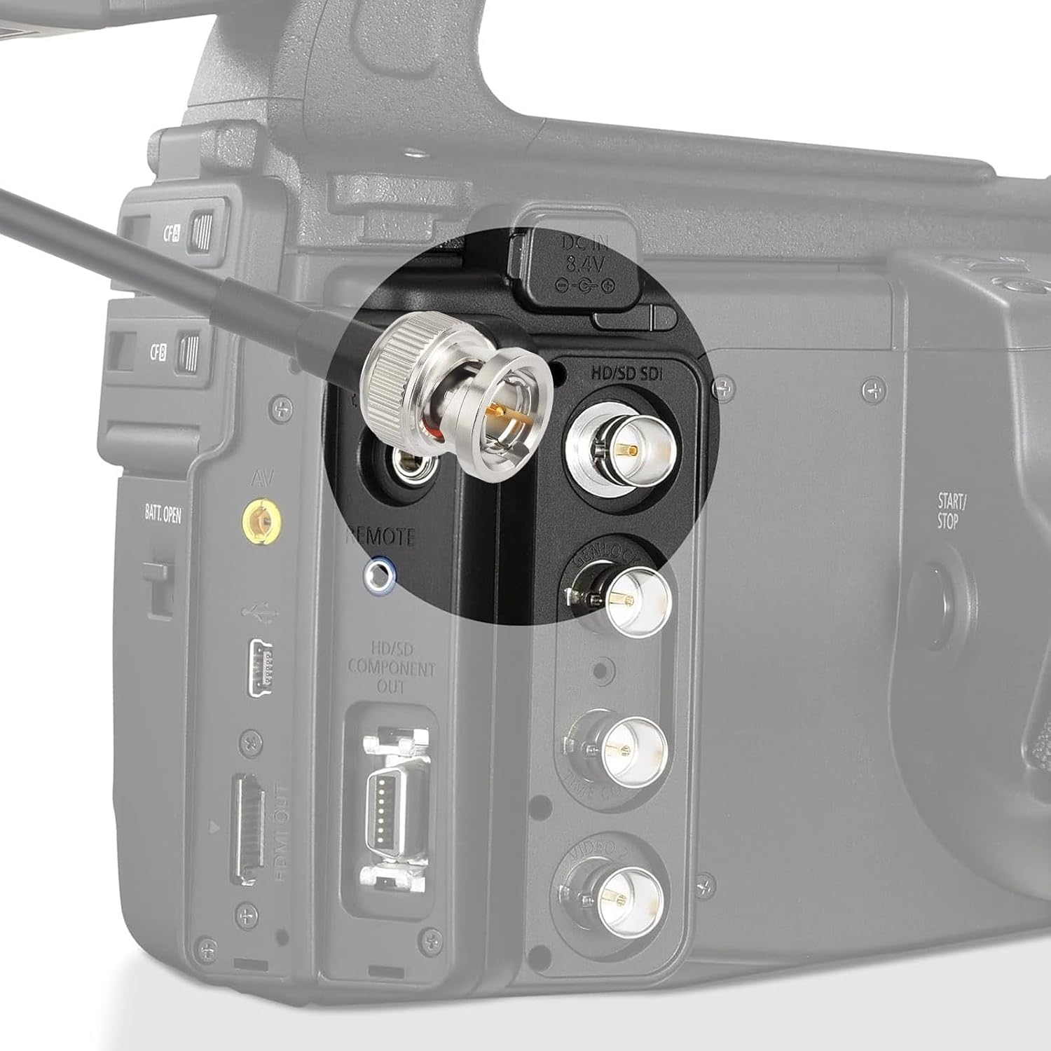Superbat HDBNC to BNC Cable SDI BNC Male to HDBNC Male Cable Right Angle Belden 1855A, Support 3G/6G/12G-SDI,for Blackmagic Video Assist Monitor Camera Video Switcher 2-Pack