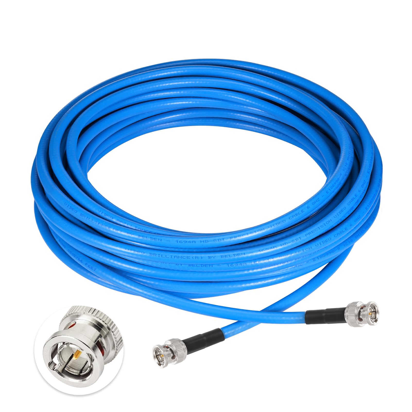 Superbat SDI Cable BNC Cable 3G/6G (Belden 1694A，1ft Supports HD-SDI/3G-SDI/4K/8K，SDI Video Cable Precision Video Cable (1Pcs)