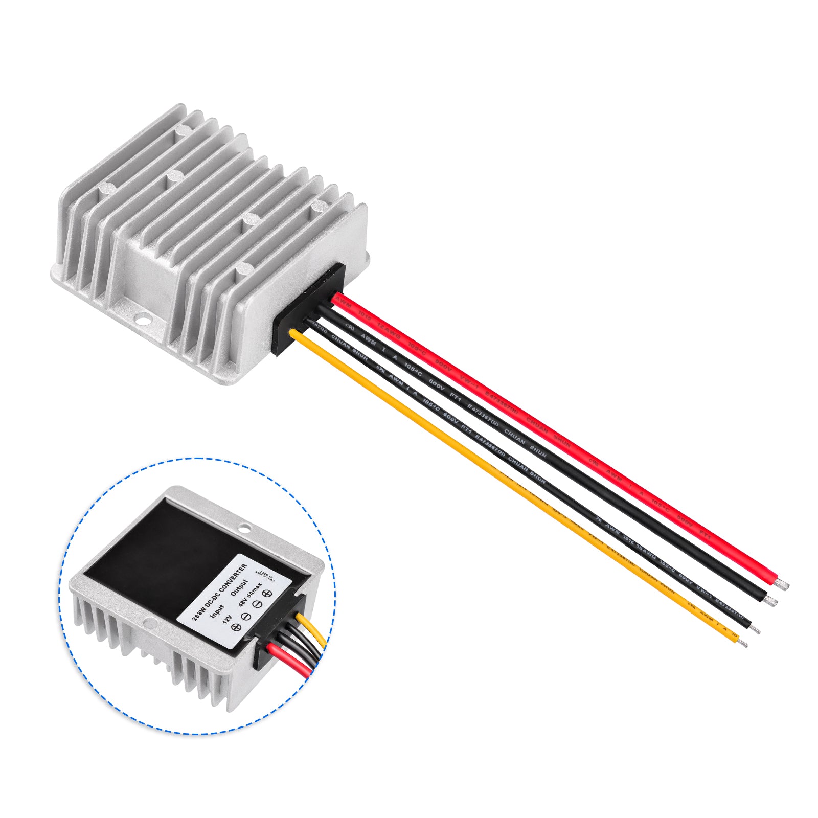 DC-Converter-Regulator-Step-UP-12V-to-48V-6A-288W-Power-Supply-Adapter-Voltage-Booster-Converter-for-Starlink-Golf-Cart-Club-Car-Truck-Vehicle-Boat-Solar-System_SYQ-12-48V-6A-288W_PT00