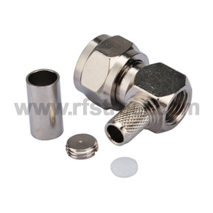 F-Crimp-Coax-RF-connector-Plug-Right-Angle-for-LMR195_F01-RAL19-41BS00_PT01