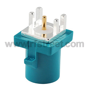 Fakra-Plug-End-Launch-PCB-mount-Waterblue-Neutral-Code-connector_F03-SPEDM-Z_PT00