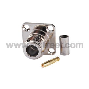 RF-Connector-N-Crimp-Jack-with-4-hole-Panel-Mount-for-LMR195_N01-FJL19HL4-41BS00_PT01