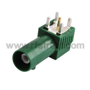 RF-Fakra-Connector-Plug-PCB-mount-Right-angle-Green-6002-Car-TV1_F03-RAPT4-E_PT01