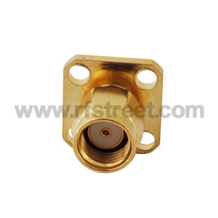 RF-RP-SMA-Connector-4-hole-panel-mount-Plug-with-extended-dielectric-solder-post-terminal_S02-FPHL4-11BS01_PT01