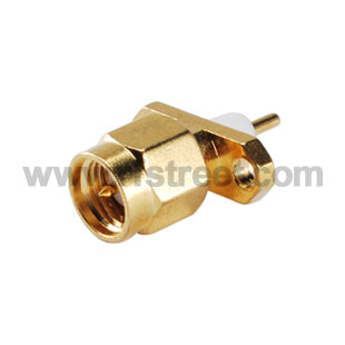RF-SMA-Connector-2-hole-panel-mount-plug-with-short-dielectric-and-solder-post_S01-FPHL2-11BS01_PT01