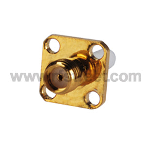 RF-SMA-Connector-4-hole-panel-mount-Jack-with-long-extended-dielectric-and-solder-post-terminal_S01-FJHL4-11BS03_PT01