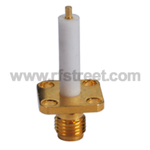 RF-SMA-Connector-4-hole-panel-mount-Jack-with-long-extended-dielectric-and-solder-post-terminal_S01-FJHL4-11BS03_PT02