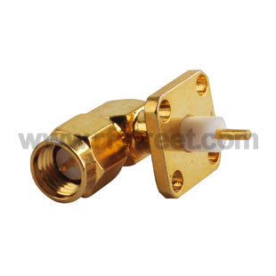 RF-SMA-Connector-4-hole-panel-mount-Plug-Right-angle-dielectric_S01-RPHL4-11BS00_PT00