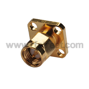 RF-SMA-Connector-4-hole-panel-mount-Plug-with-extended-dielectric-solder-post_S01-FPHL4-11BS01_PT00