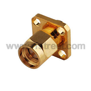 RF-SMA-Connector-4-hole-panel-mount-Plug-with-solder-post-terminal-short-vers_S01-FPHL4-11BS02_PT00