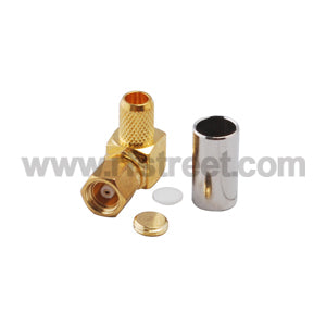 SMC-Crimp-Plug-Right-Angle-connector-for-RG58-RG400-RG142-LMR195_S07-RAL19-11BS00_PT00